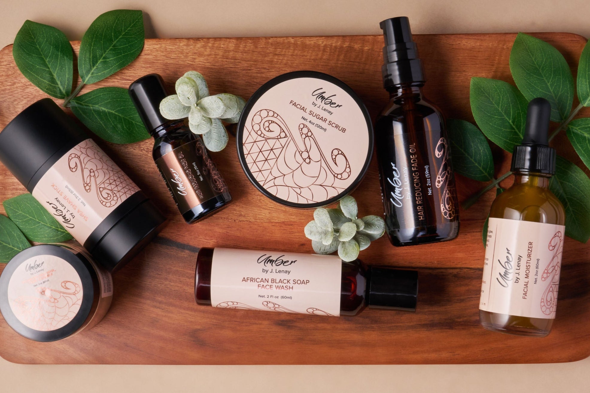 All products on wooden tray