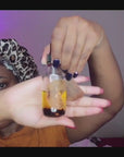 Satisfied customer makes a video of her daily routine when using hair reducing fade oil and other products by J. Lenay
