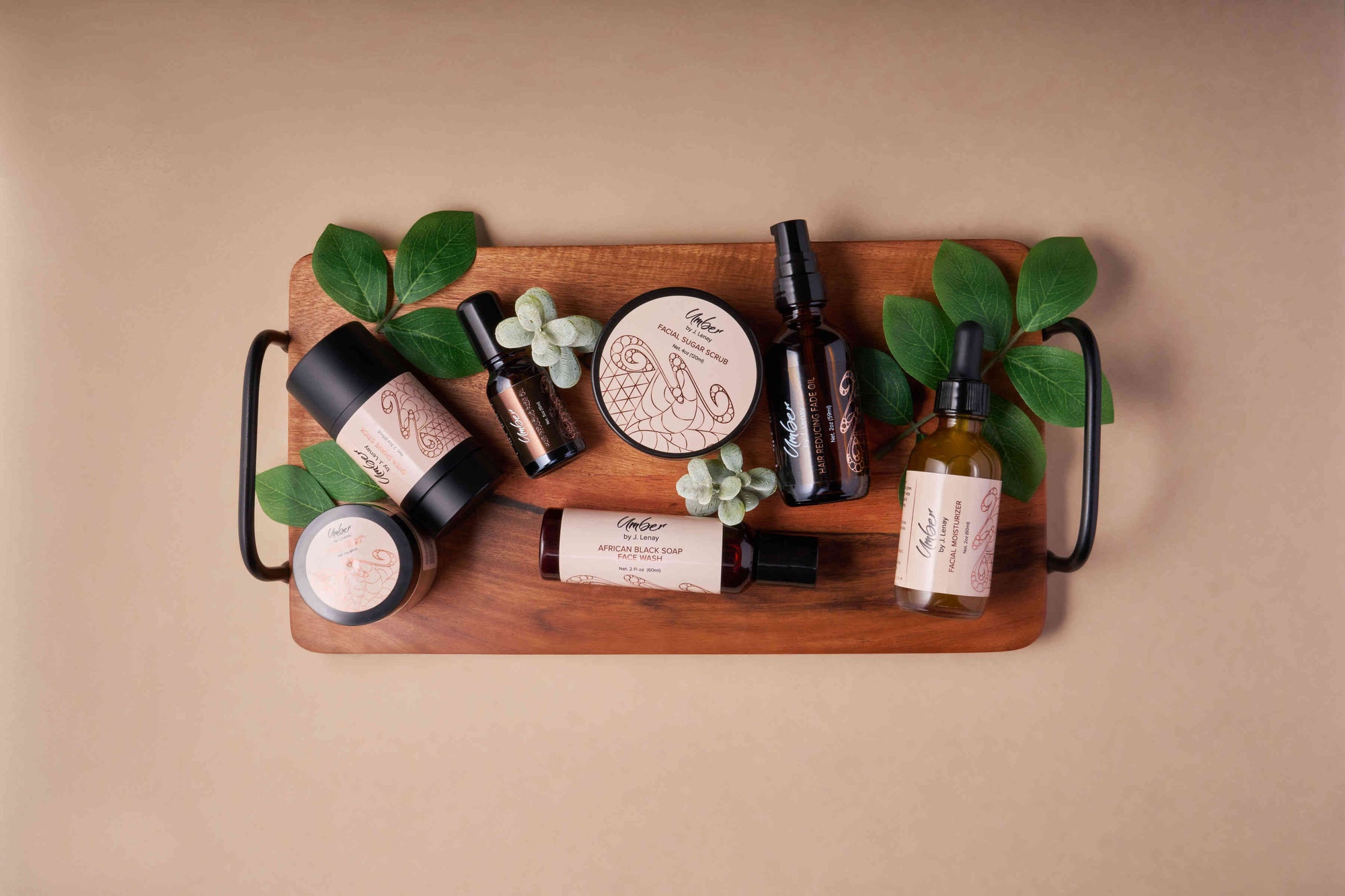 Full tray of Umber J Lenay Products