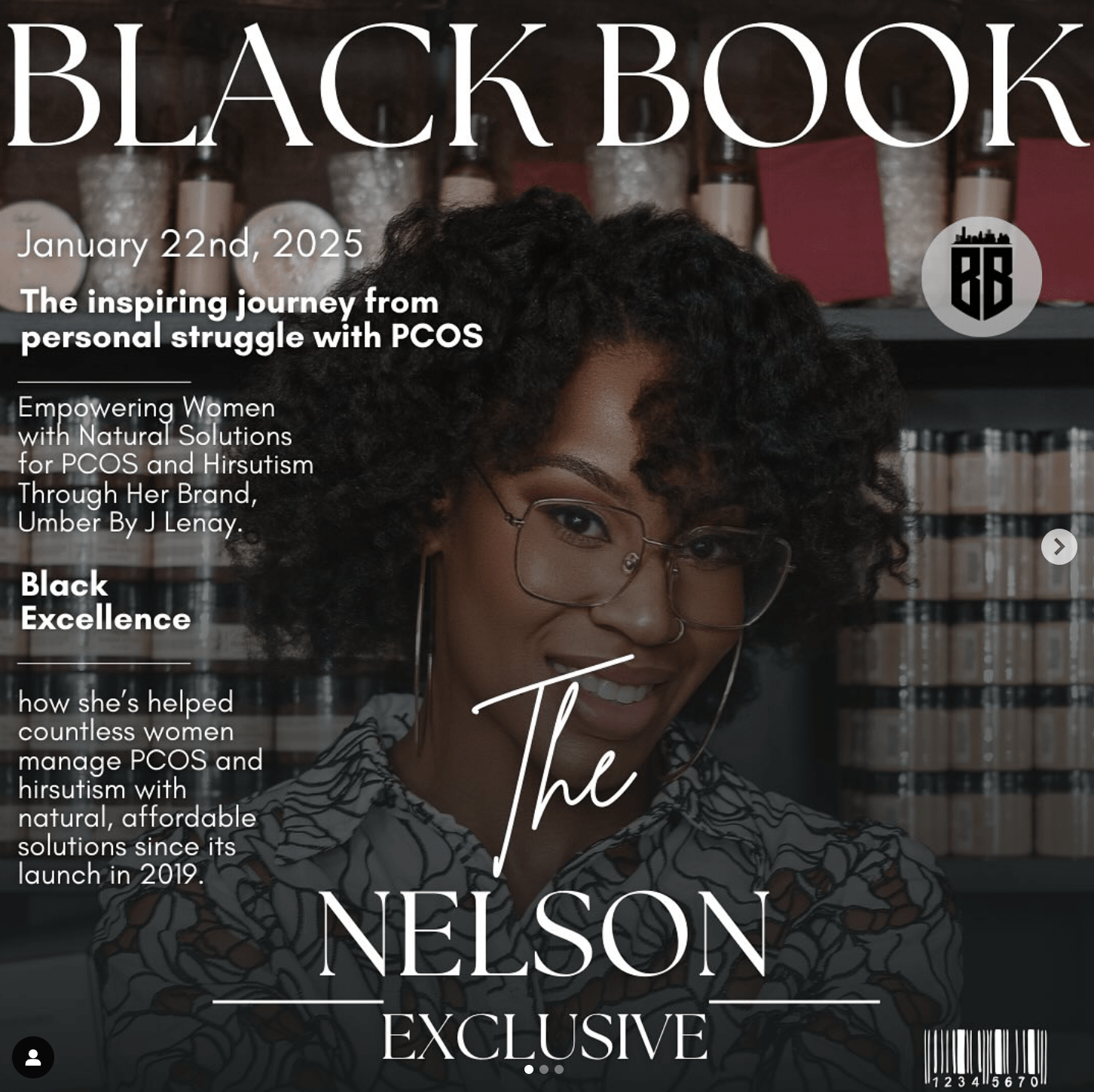 Black Book with the Nelson Exclusive with Jasmine Nelson on the front cover