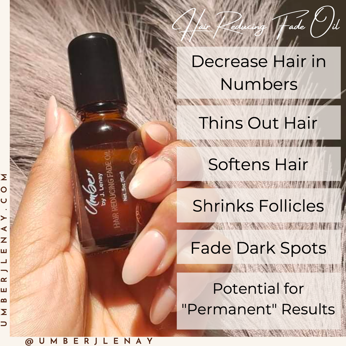 0.5 oz Hair Reducing Fade Oil Roll-On (Best Seller)