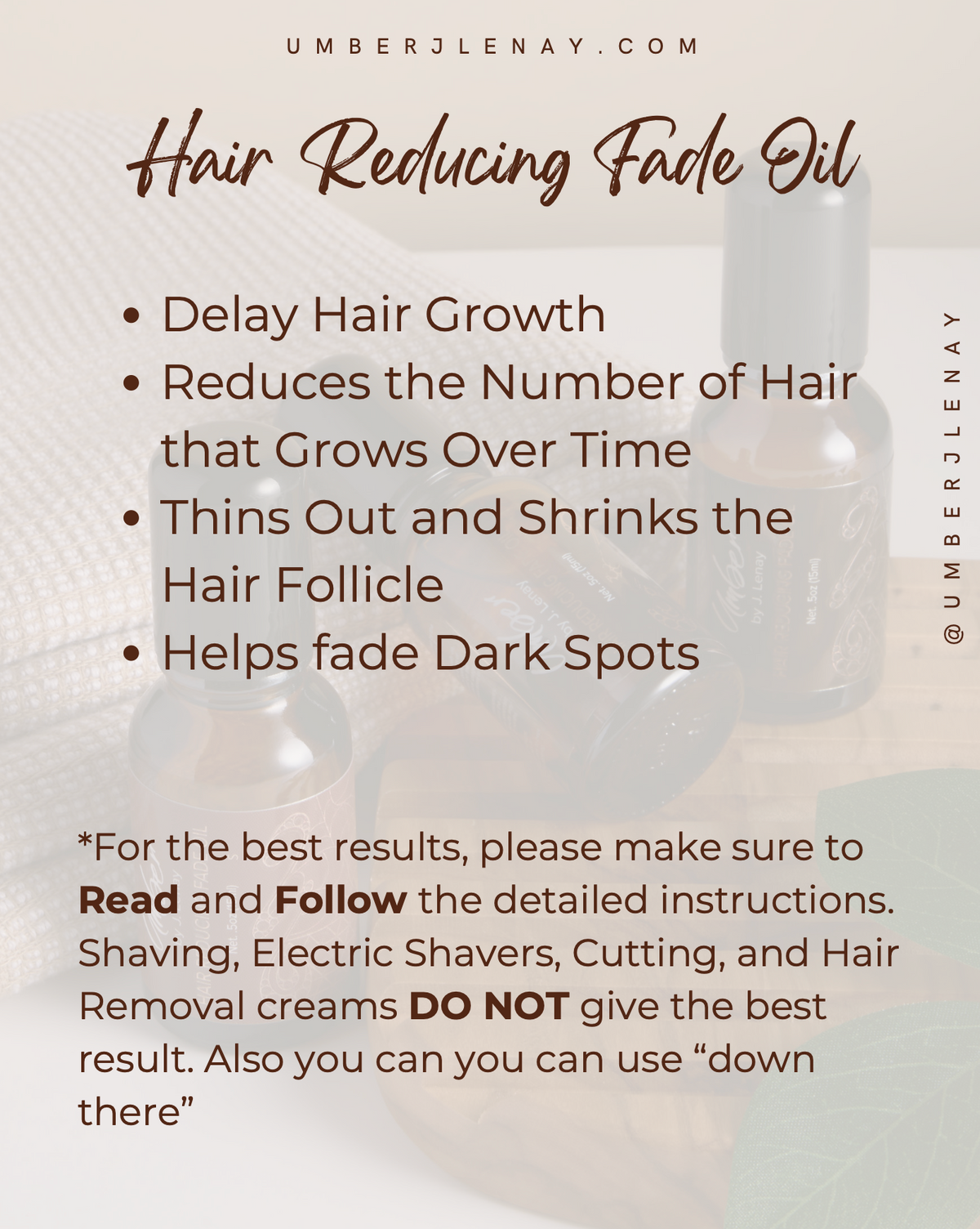 Original 0.5 oz Hair Reducing Fade Oil Roll-On (Best Seller)