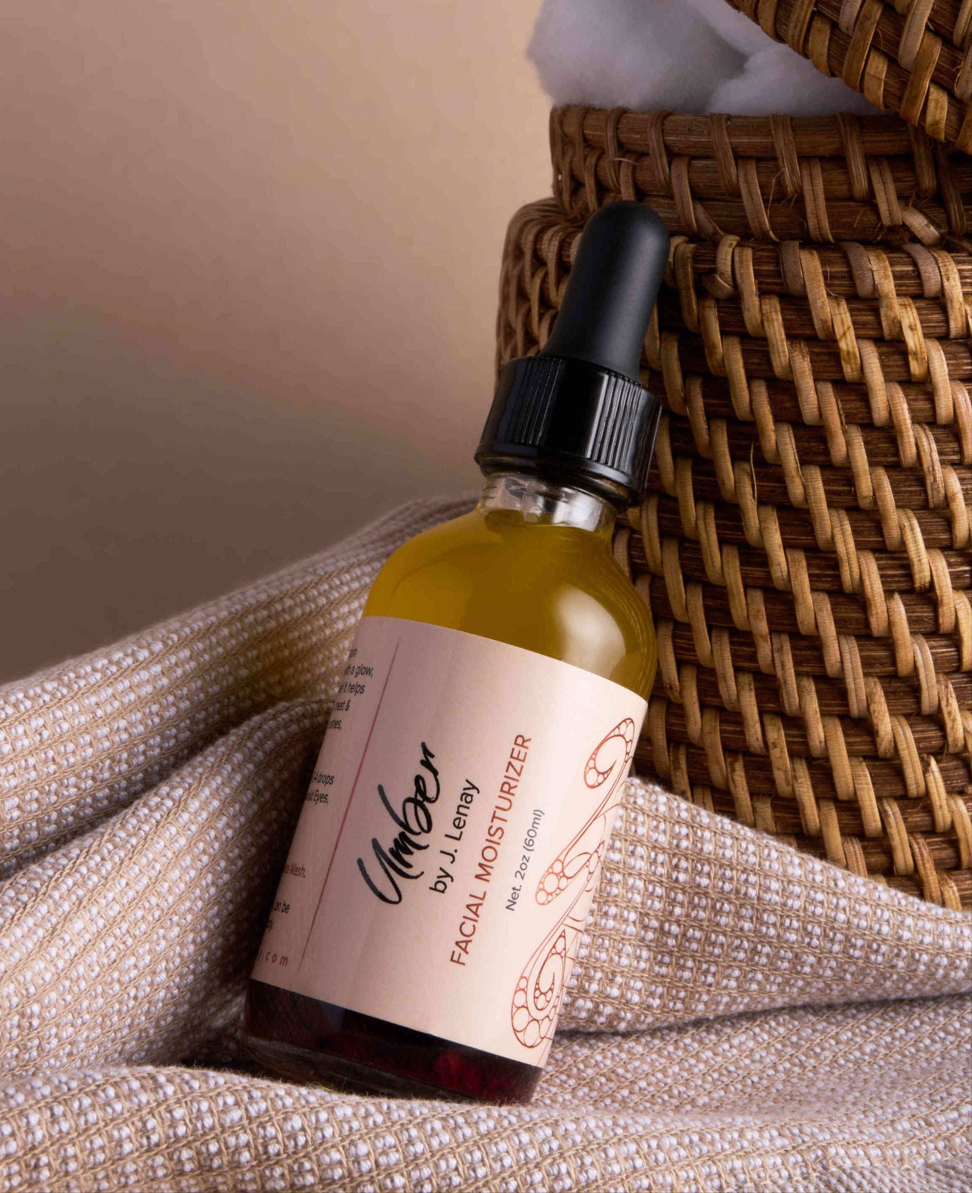 Facial Moisturizer on cloth